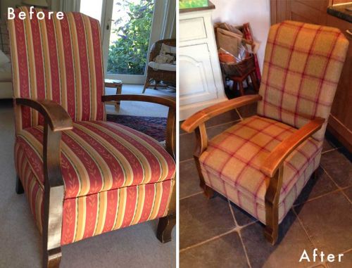 Before and After Chair Upholstery
